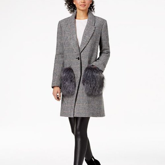 Kendall & Kylie Jackets & Blazers - 🎉HP🎉 NWT Kendall + Kylie Houndstooth Coat